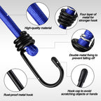 WORKPRO 24" Bungee Cords with Hooks, 4 Pack Heavy Duty Outdoor Bungee Strap