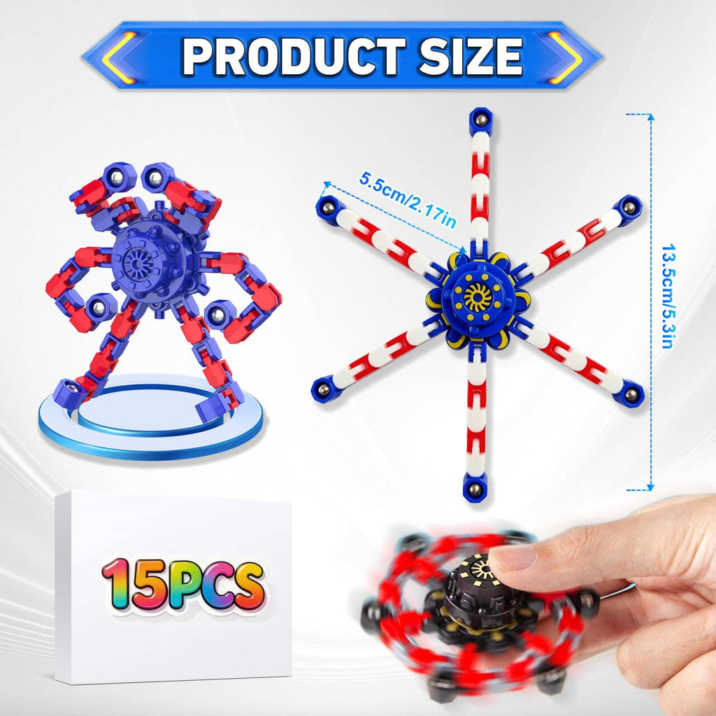 Transformable Fidget Spinners,9PCS Funny Sensory Fidget Toys for Kids