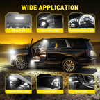 AUXITO 194 LED Bulbs for License Plate Light 168 175 2825 W5W T10 24-SMD 3014 Chipsets 6000K White for Car Dome Door Map Dash Courtesy Cargo License Plate Lights, Pack of 2