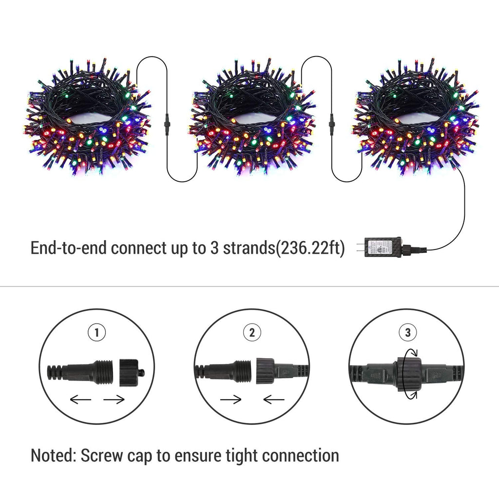 Brizled LED Halloween Lights Indoor Outdoor Orange & Purple String Light