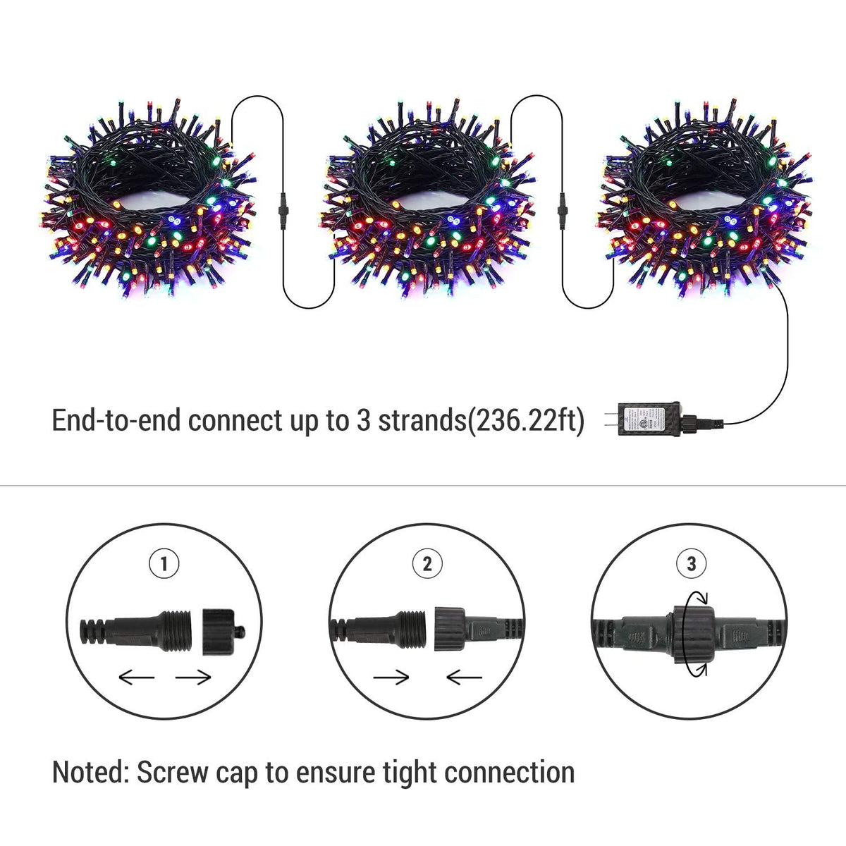 Brizled LED Halloween Lights Indoor Outdoor Orange & Purple String Light