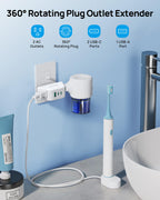 TROND Multi Plug Outlet Extender 2 Pack, Outlet Splitter for Bathroom