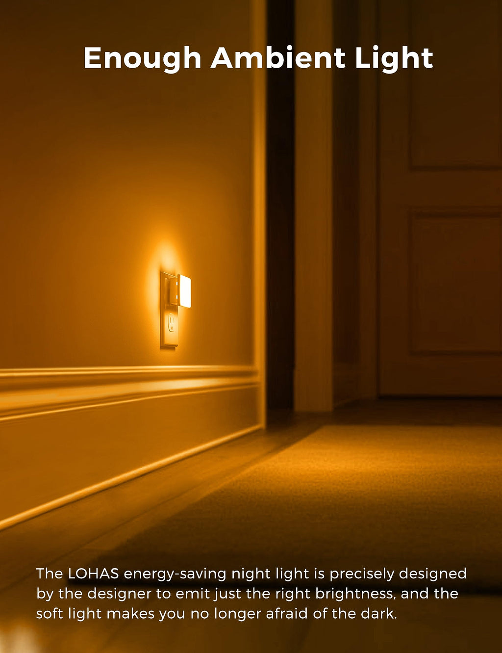 L LOHAS LED Night Lights Plug into Wall 2-Pack, 0.3W Plug in Night Light