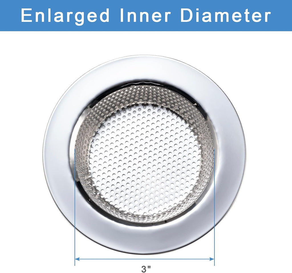 2 Pcs Sink Strainer Double-Layer Safe Design for Kitchen Sink Drain Basket