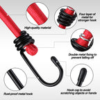WORKPRO 24" Bungee Cords with Hooks, 4 Pack Heavy Duty Outdoor Bungee Strap