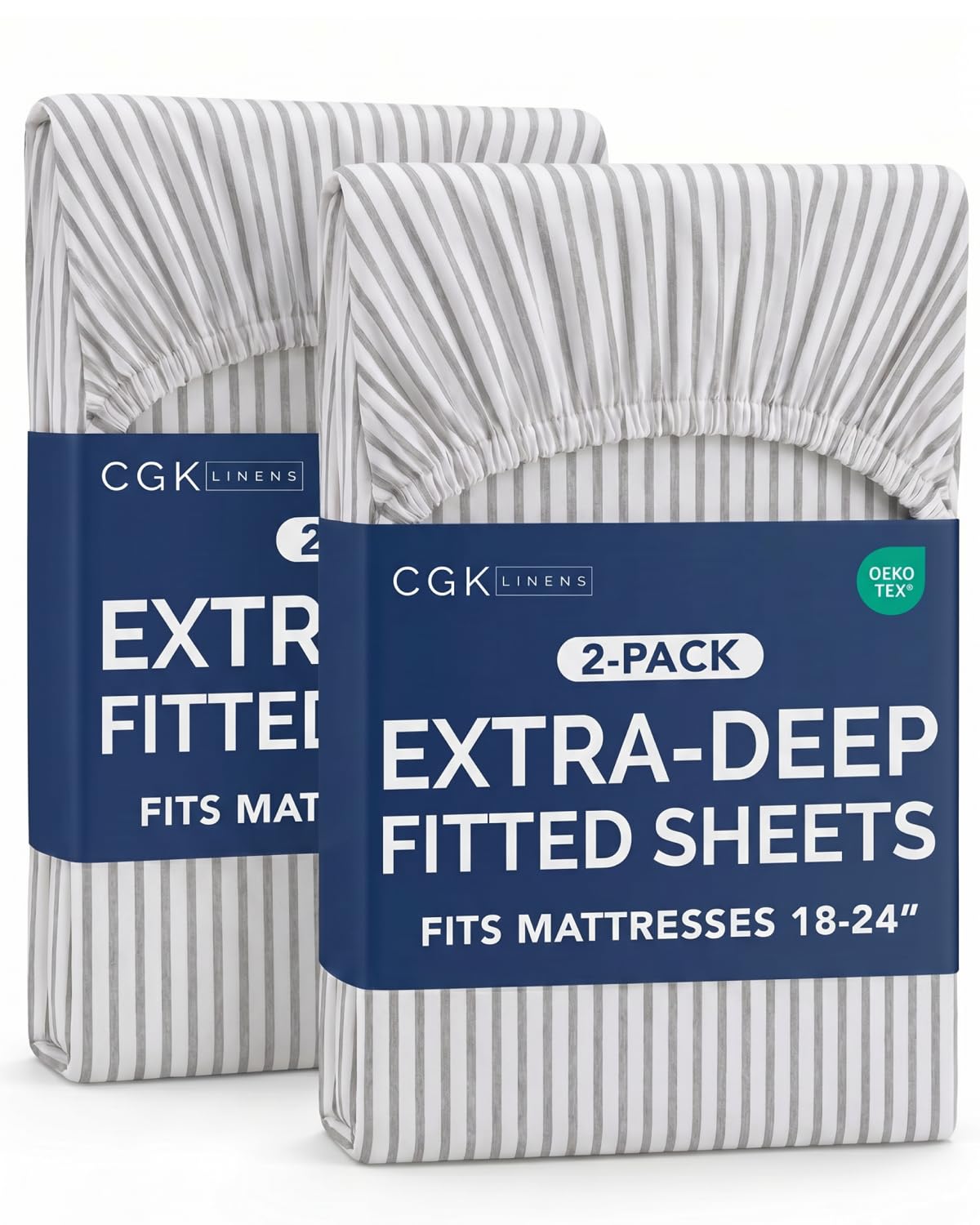 CGK Extra Deep Queen Single Fitted Sheet Only - Dark Grey