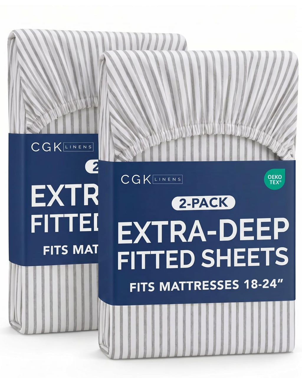 CGK Extra Deep Queen Single Fitted Sheet Only - Dark Grey