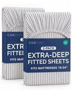 CGK Extra Deep Queen Single Fitted Sheet Only - Dark Grey