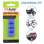 CKAuto Tire Valve Stem Caps, Aluminum Black, 4 pcs/Pack