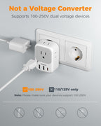 TESSAN European Travel Plug Adapter 2 Pack, Type C Plug