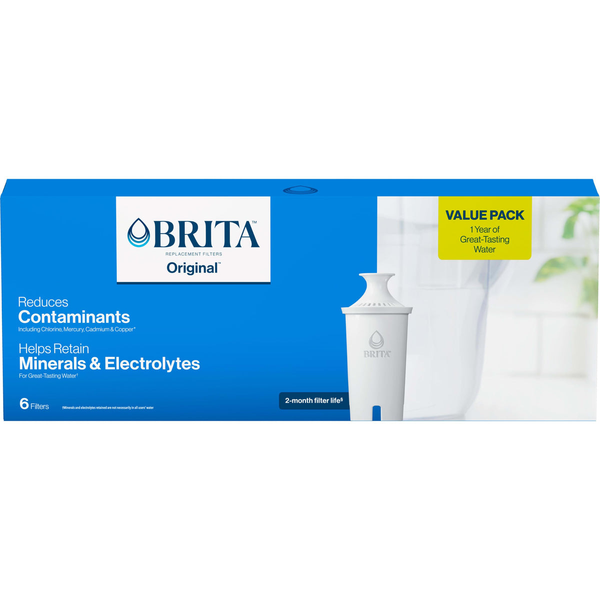 Brita Original Replacement Water Filter, Pitchers and Dispensers, 3 Pack