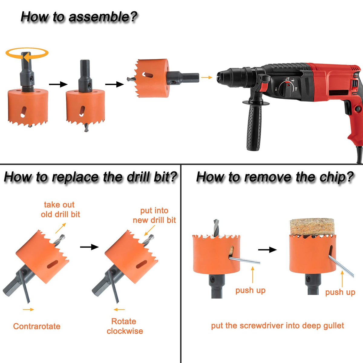 3 inch Hole Saw for Wood, Metal, Plastic & Drywall, with Arbor