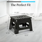 Handy Laundry Folding Step Stool 9 Inch, Pink, Non-Slip Holds 300 lbs