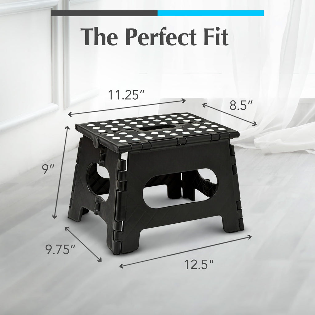 Handy Laundry Folding Step Stool 9 Inch, Pink, Non-Slip Holds 300 lbs