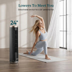 Levoit Tower Fan for Bedroom, 20dB Quiet Desk Fan, Easy to Carry & Plug-in