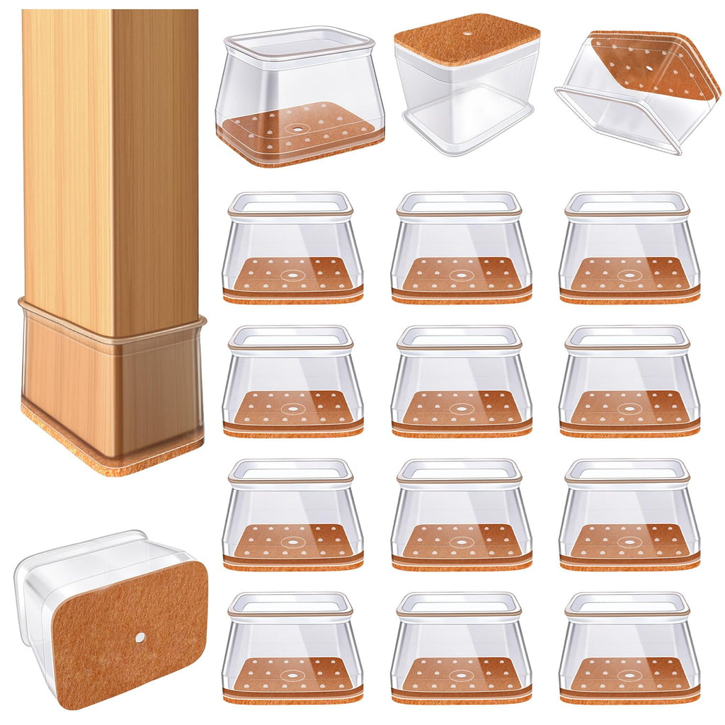 VIUME 24 Pcs Chair Leg Floor Protectors for Hardwood Floors Round