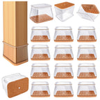 VIUME 24 Pcs Chair Leg Floor Protectors for Hardwood Floors Round