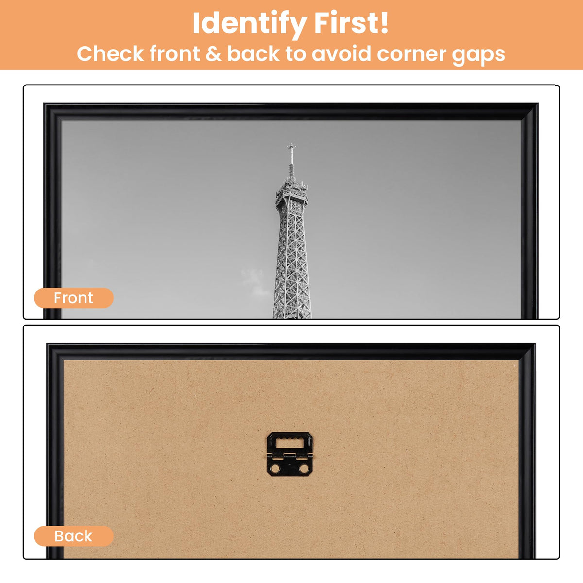 upsimples 12x16 Poster Frame, Easy Slide-In Assembly, White, 3 Pack