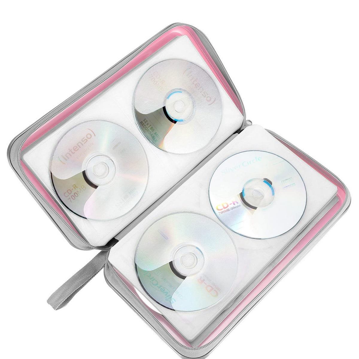 Siveit CD DVD Cases 96 Capacity Disc Storage Binder for Car(Black)
