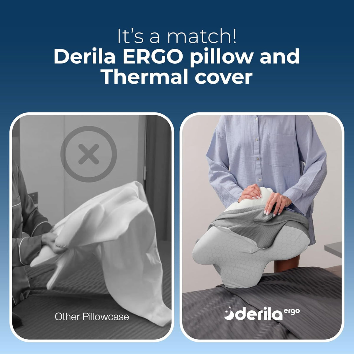 Derila Ergo Thermal Pillow Cover for Cervical Neck Pillow
