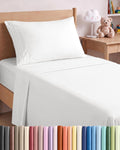 Twin Size 3 Piece Sheet Set - Comfy Breathable & Cooling Sheets - White