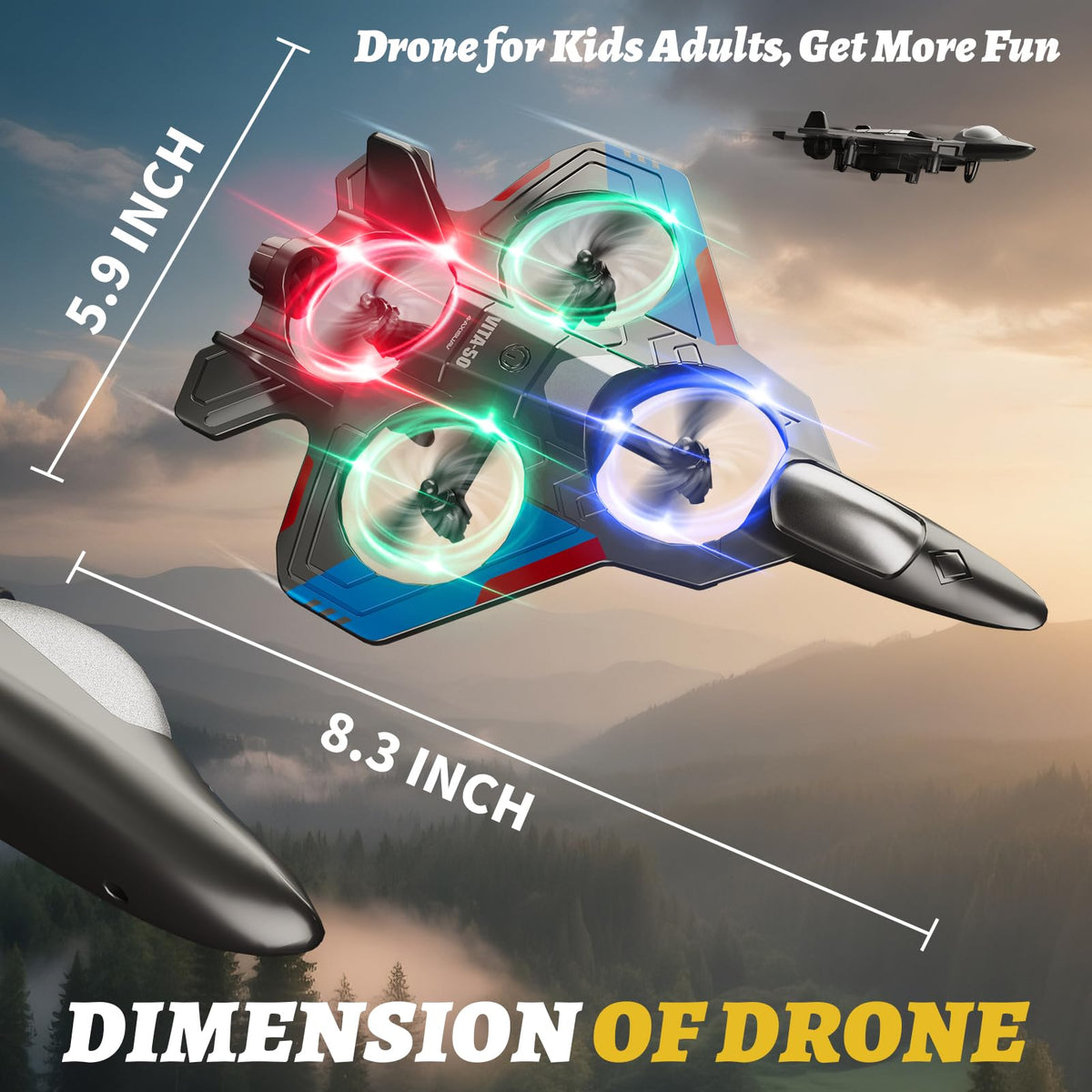 4DRC RC Planes Remote Control Airplanes for Kids,Halloween,2Batteries