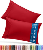 Pillow Covers Standard Set of 4, Soft and Comfy Pillow Cases, Purple