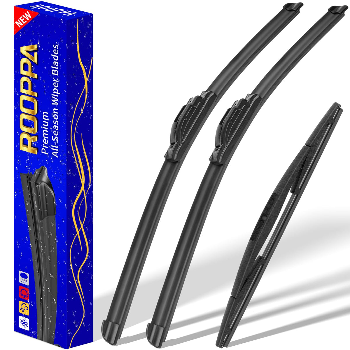 3 Wipers Fits Subaru Forester 2012-2018 Outback 2015-2019 Wiper Blades