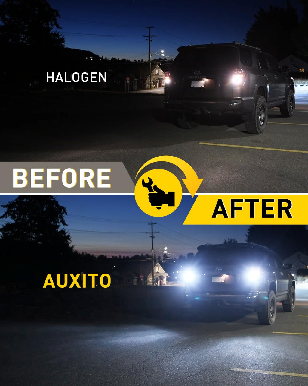 AUXITO 194 LED Bulbs for License Plate Light 168 175 2825 W5W T10 24-SMD 3014 Chipsets 6000K White for Car Dome Door Map Dash Courtesy Cargo License Plate Lights, Pack of 2