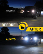 AUXITO 194 LED Bulbs for License Plate Light 168 175 2825 W5W T10 24-SMD 3014 Chipsets 6000K White for Car Dome Door Map Dash Courtesy Cargo License Plate Lights, Pack of 2