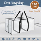 6 Pack Extra Heavy Duty Large Moving Bags with Strong Zipper, Dark Blue