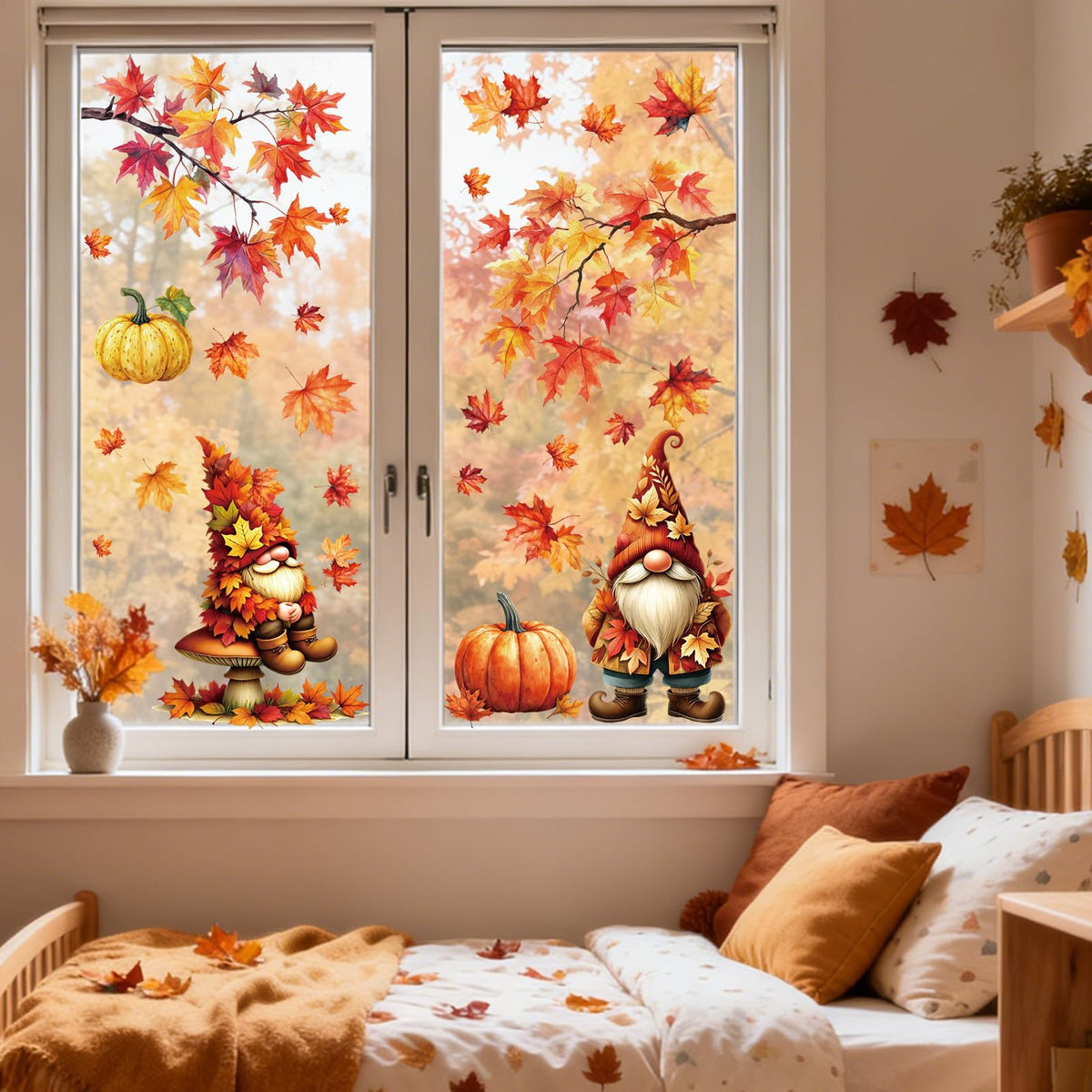 Holiday Window Clings for Home Decorations (Romantic)