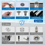 Hibbent Upgraded 3 in 1 Bathroom Sink Drain Strainer, Pop Up Stopper