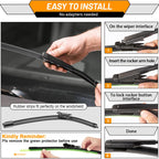 AUTOBOO Windshield Wiper Blade Replacement for Toyota RAV4 Mazda 5