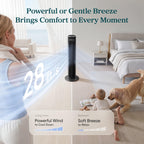 Levoit Tower Fan for Bedroom, 20dB Quiet Desk Fan, Easy to Carry & Plug-in
