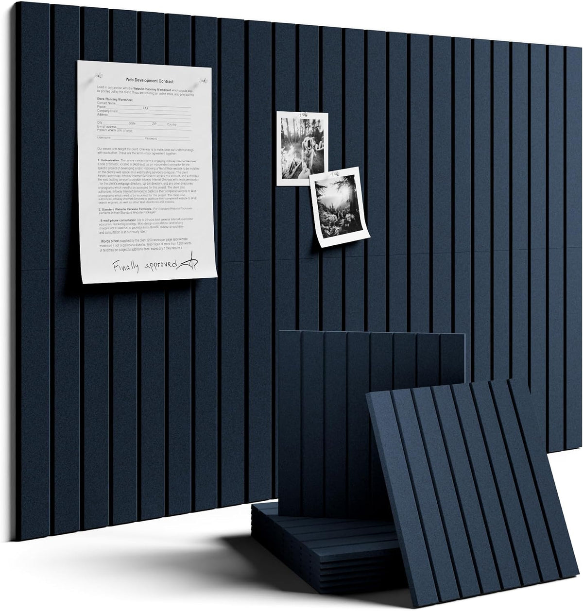 Fluxynara Felt Bulletin Board & Cork Board Alternative 36'' x 24'' - 6 Pack