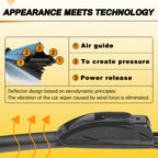 AUTOBOO 26" and 18" Windshield Wipers Blades (Pack Of 2)