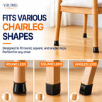 VIUME 24 Pcs Chair Leg Floor Protectors for Hardwood Floors Round