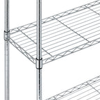 Amazon Basics 5-Shelf Tower Adjustable Storage Shelving Unit, Chrome, 16" x 16" x 54", 150 lbs Per Shelf