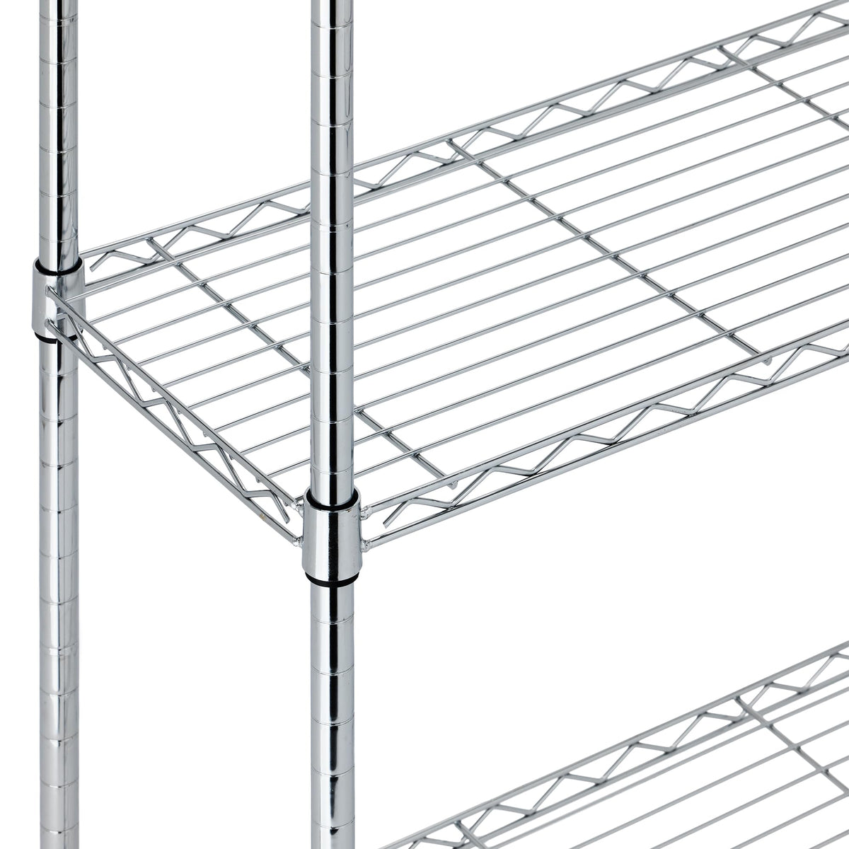 Amazon Basics 5-Shelf Tower Adjustable Storage Shelving Unit, Chrome, 16" x 16" x 54", 150 lbs Per Shelf
