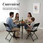 10 PACK of 8 Feet Foldable Table with Built in Handle & Steel Legs | 8 FT Heavy Duty Portable | Perfect for Party, Dining, Wedding, Events, Picnic Indoor, Outdoor, Camping, Temporary - 8 Foot