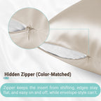 Gabire Mulberry Silk Pillowcases Set of 2, Both Sides Real Silk Pillowcase for Hair and Skin Prevent Acne Pillowcase Organic Silk Pillow case 2 Pack with Hidden Zipper, Navy Blue, Standard (20"×26")