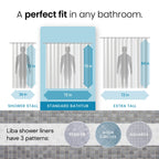LiBa Shower Curtain PEVA 8G, 72x72 Inch Waterproof Clear