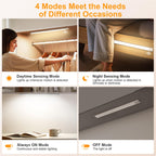 Gritin 10.2inch Under Cabinet Lighting Rechargeable 2 Pack