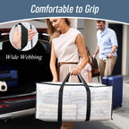 6 Pack Extra Heavy Duty Large Moving Bags with Strong Zipper, Dark Blue