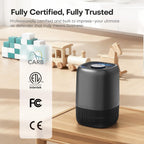 VOOPNU Air Purifiers for Bedroom, High Efficiency Filter, 1076 Ft², Black