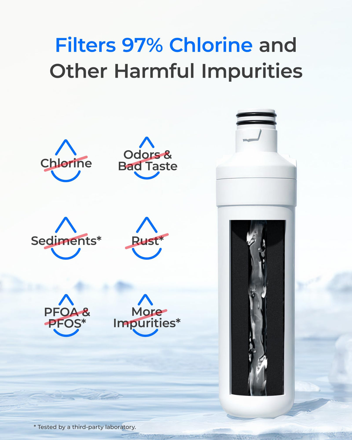 Waterdrop LT1000PC ADQ747935 MDJ64844601 Refrigerator Water Filter, 3 Pack