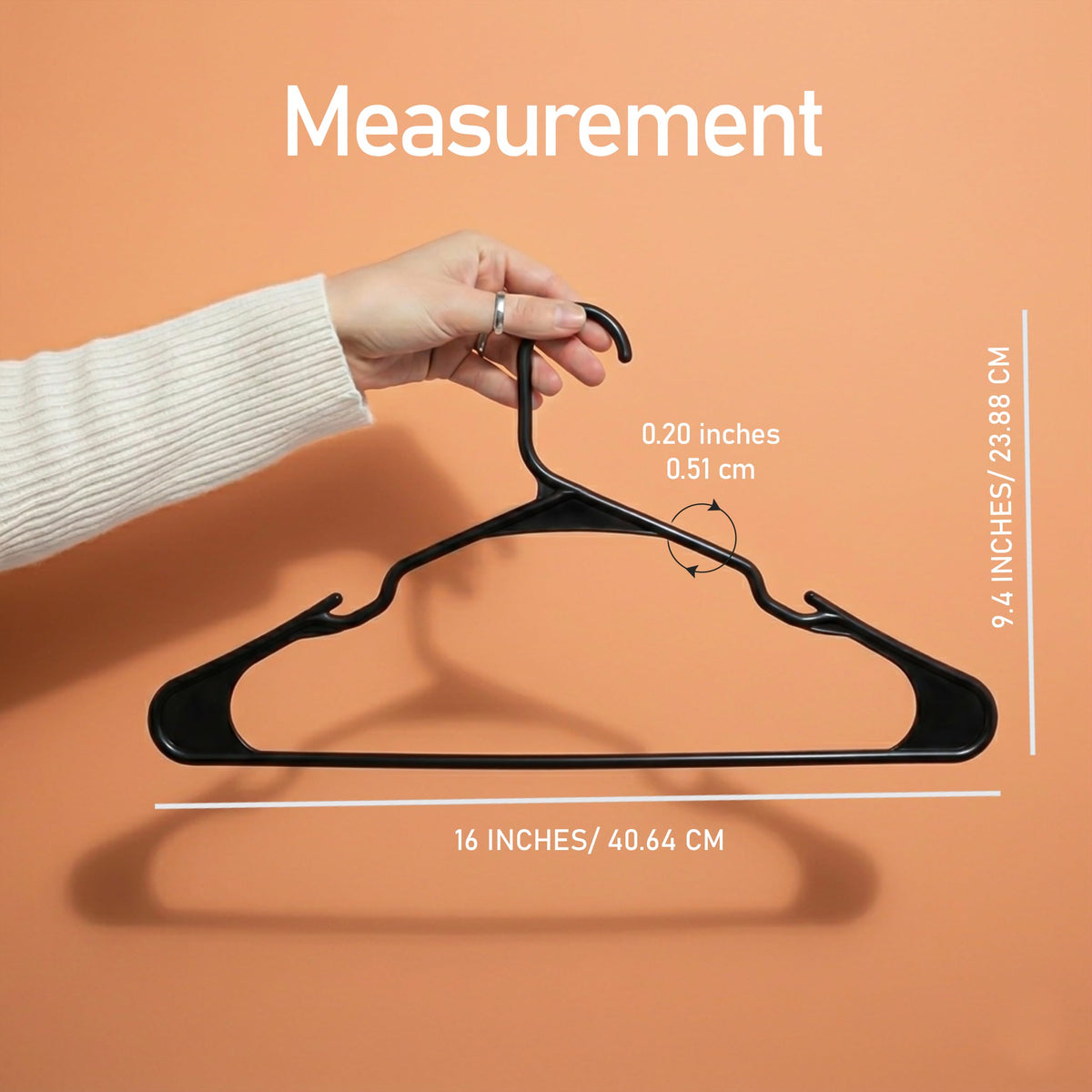 Utopia Home Plastic Hangers 50 Pack – Space Saving Clothes Hanger White