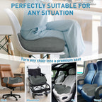 BlissTrends Memory Foam Seat Cushion for Office Chair & Car Seat, Black