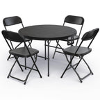 10 PACK of 8 Feet Foldable Table with Built in Handle & Steel Legs | 8 FT Heavy Duty Portable | Perfect for Party, Dining, Wedding, Events, Picnic Indoor, Outdoor, Camping, Temporary - 8 Foot